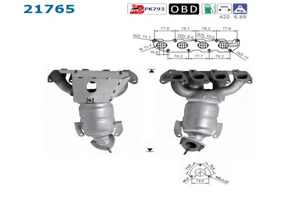 Convertidor - catalisador AS/Auto Storm 21765 preço, a partir de 321,53 USD