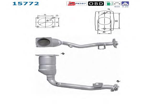 Convertidor - catalisador AS/Auto Storm 15772 preço, a partir de 161,73 USD