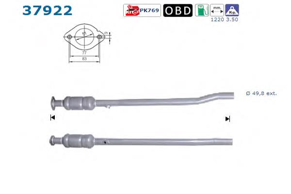 Convertidor - catalisador VAG 1K0254401FX preço, a partir de 239,37 USD