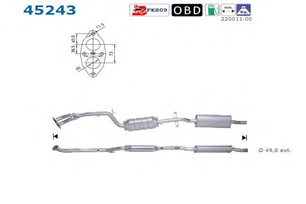 Convertidor - catalisador BM Catalysts BM91202H preço, a partir de 524,47 USD