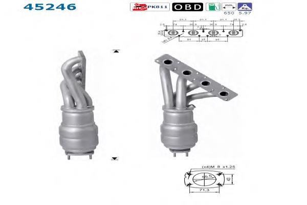 Compre BM91184H BM Catalysts Tubo coletor de escape
