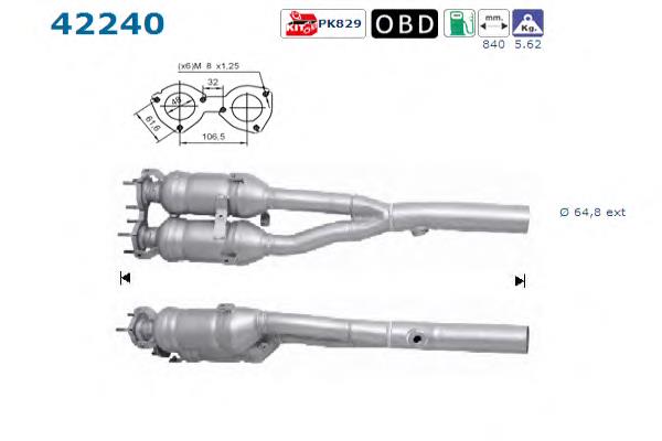 BM91041H BM Catalysts Convertidor - catalisador