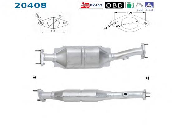 Convertidor - catalisador Ford 1130570 preço, a partir de 242,24 USD