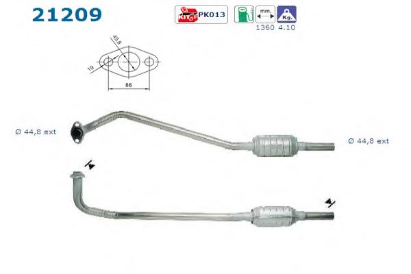 099589 Bosal Convertidor - catalisador