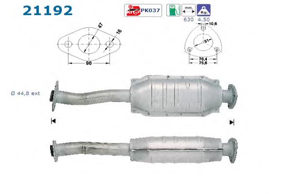  Convertidor - catalisador Opel Vectra A hatchback (88, 89) (1988 - 1995) A