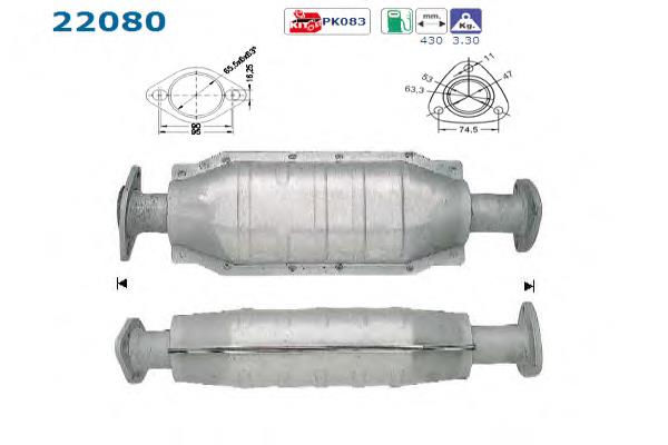 Convertidor - catalisador Polcar RV8002T preço, a partir de 263,25 USD