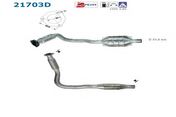 Convertidor - catalisador BM80108H BM Catalysts