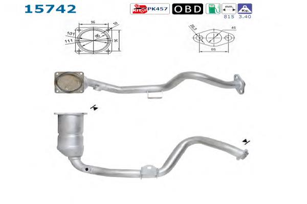 Convertidor - catalisador Peugeot/Citroen 1731HV preço, a partir de 300,87 USD