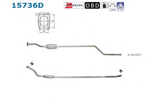 Compre 1705SR Peugeot/Citroen Silenciador, parte dianteira