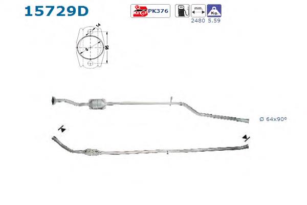 15729D AS/Auto Storm Silenciador, parte dianteira
