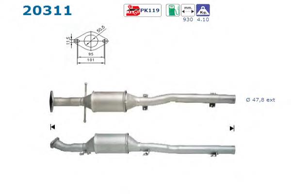 Convertidor - catalisador AS/Auto Storm 20311 preço, a partir de 162,80 USD