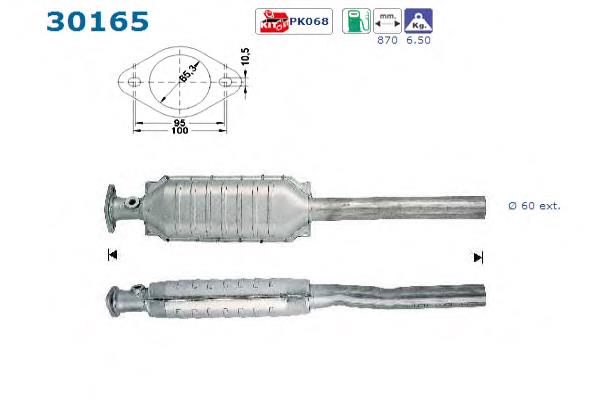 Compre 200731 Bosal Silenciador, parte central