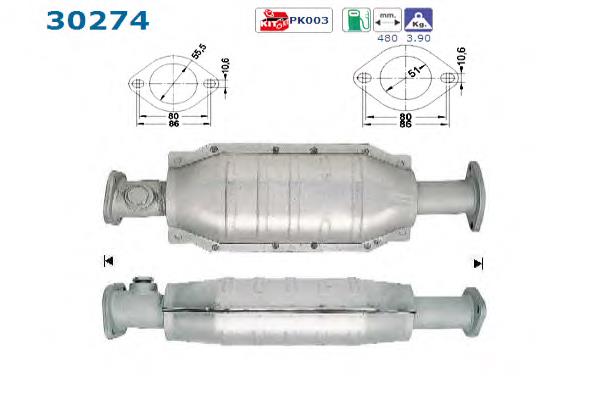 Convertidor - catalisador BM Catalysts BM90024H preço, a partir de 233,99 USD