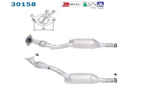 Convertidor - catalisador AS/Auto Storm 30158 preço, a partir de 131,83 USD