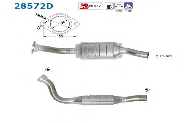 Silenciador, parte dianteira BM80148H BM Catalysts