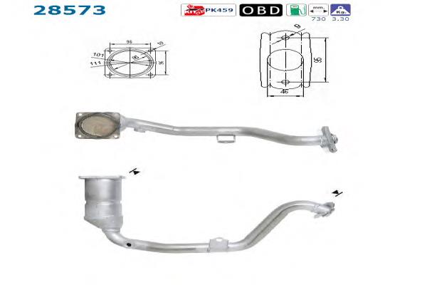 Convertidor - catalisador AS/Auto Storm 28573 preço, a partir de 224,29 USD
