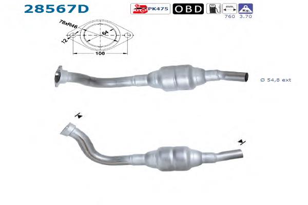 Silenciador, parte dianteira Peugeot/Citroen 1609436480 preço, a partir de 167,21 USD