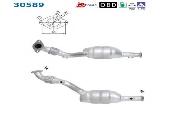 Convertidor - catalisador AS/Auto Storm 30589 preço, a partir de 131,83 USD