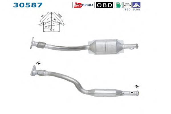 Convertidor - catalisador 099336 Bosal