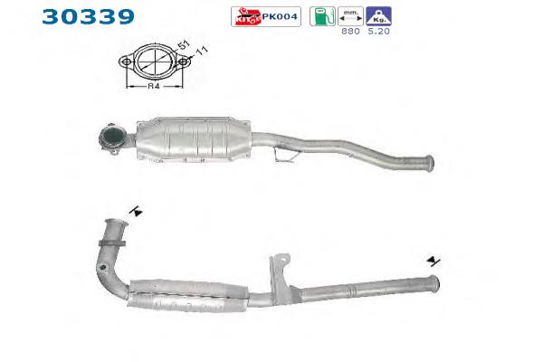 Tubo de admissão dianteiro (calças) do silenciador AS/Auto Storm 30339 preço, a partir de 173,96 USD