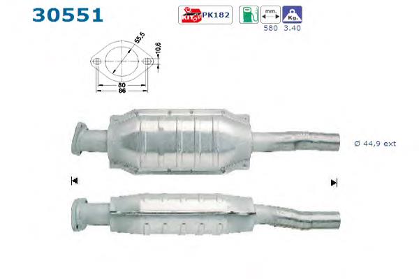 Convertidor - catalisador AS/Auto Storm 30551 preço, a partir de 220,84 USD