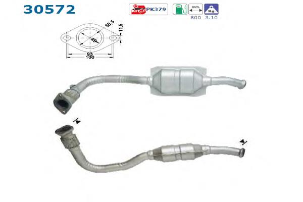 Convertidor - catalisador 7700412261 Renault (RVI)