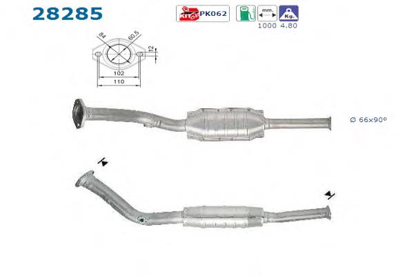 Convertidor - catalisador Peugeot/Citroen 1609164180 preço, a partir de 373,50 USD