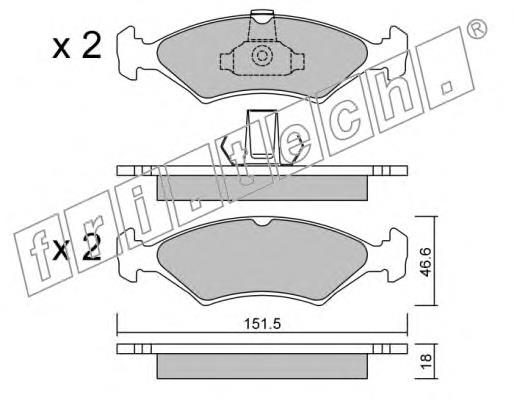Sapatas do freio dianteiras de disco Ford 1042688 preço, a partir de 22,52 USD