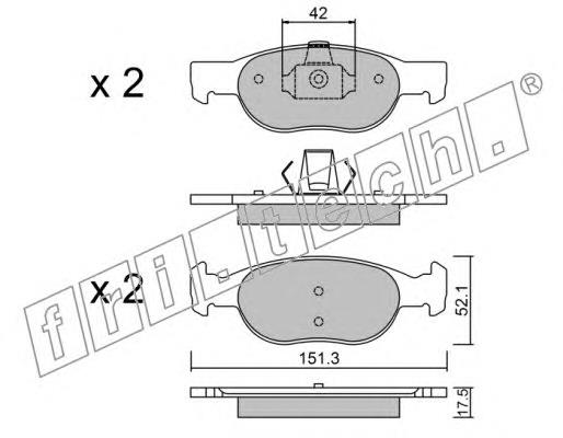Sapatas do freio dianteiras de disco Fiat/Alfa/Lancia 71772209