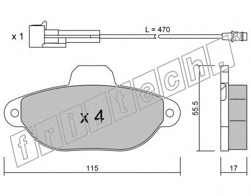 Sapatas do freio dianteiras de disco Fiat/Alfa/Lancia 71770985