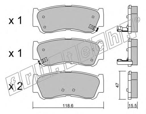 Sapatas do freio traseiras de disco FD7383A Necto