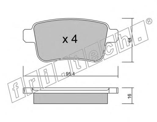 Sapatas do freio traseiras de disco 440606267R Renault (RVI)