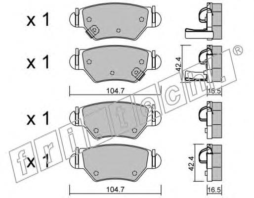 Compre 1605093 Opel Sapatas do freio traseiras de disco