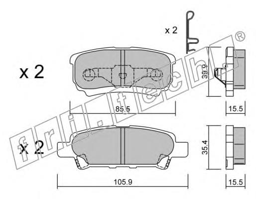 Sapatas do freio traseiras de disco Mitsubishi MZ690586 preço, a partir de 14,09 USD