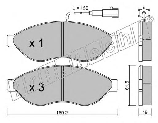 Compre 1647864080 Peugeot/Citroen Sapatas do freio dianteiras de disco