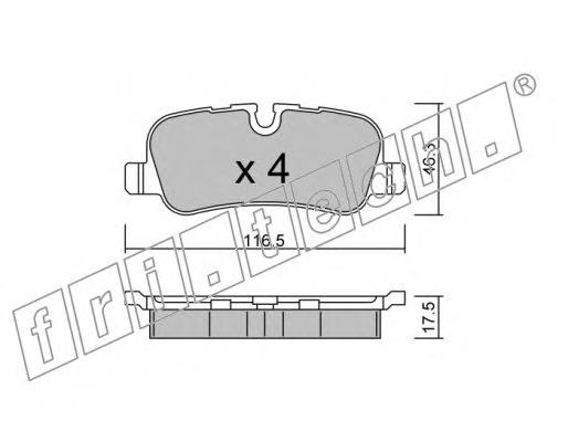 Sapatas do freio traseiras de disco LR016808 Land Rover