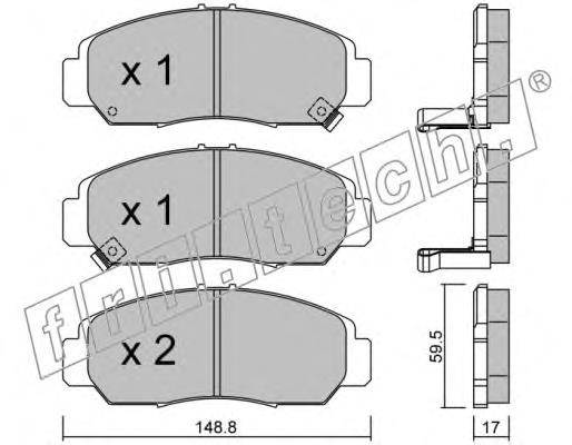 Sapatas do freio dianteiras de disco 45022S0AJ20 Honda