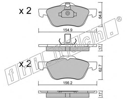 Sapatas do freio dianteiras de disco Ford 1453060 preço, a partir de 32,40 USD