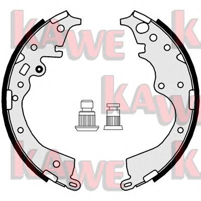 GF249AF Japan Parts Sapatas do freio traseiras de tambor