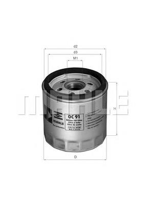 Filtro de óleo Mahle Original OC91D preço, a partir de 10,44 USD