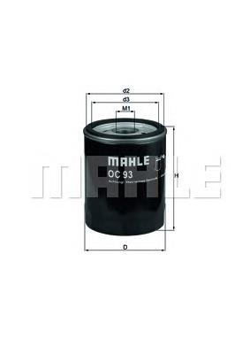 OC93 Mahle Original Filtro de óleo