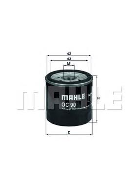 Caixa do filtro de óleo Mahle Original OC90 preço, a partir de 4,05 USD