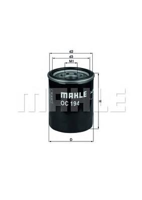 Filtro de óleo Mahle Original OC194 preço, a partir de 8,43 USD