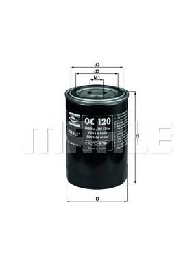 Filtro de óleo Mahle Original OC120 preço, a partir de 6,74 USD