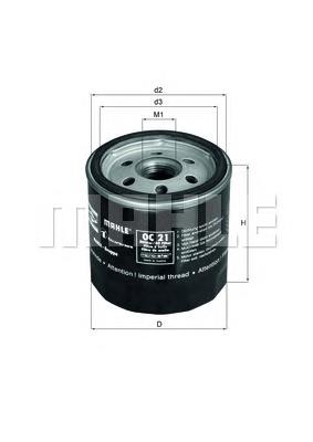 Filtro de óleo Mahle Original OC21 preço, a partir de 4,26 USD