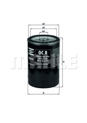 OC8 Mahle Original Filtro de óleo