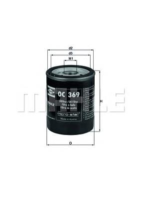OC369 Mahle Original Filtro de óleo