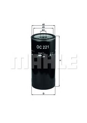 Filtro de óleo Mahle Original OC221 preço, a partir de 8,46 USD