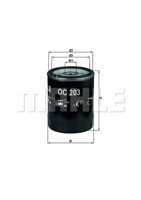 Filtro de óleo Mahle Original OC203 preço, a partir de 8,86 USD