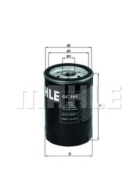 Filtro de óleo Mahle Original OC264 preço, a partir de 7,02 USD